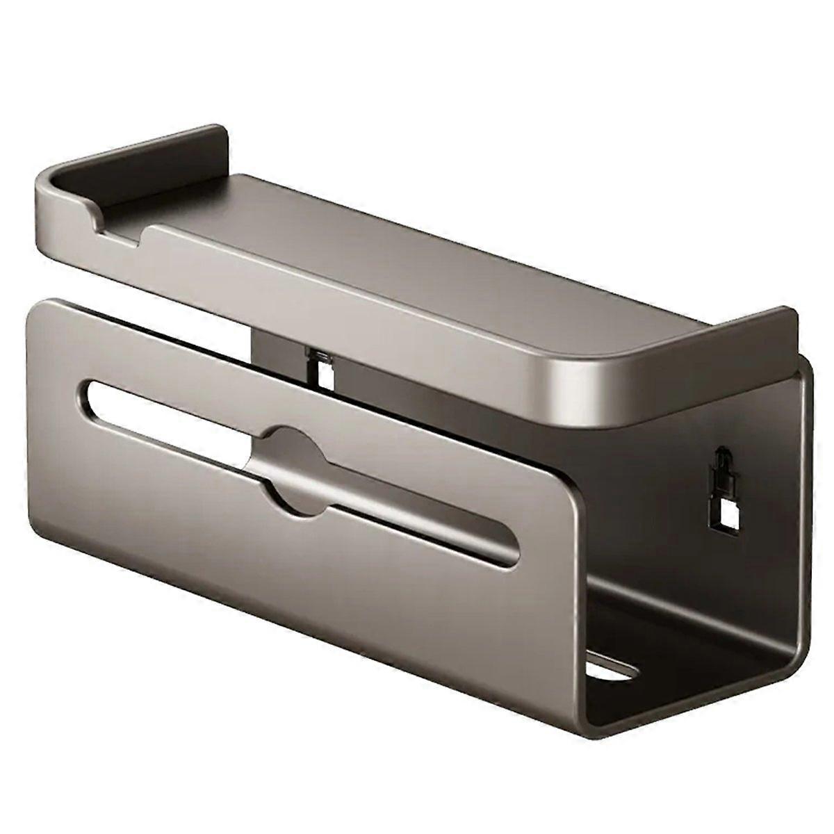 Perforation-free tissue box bathroom organizer