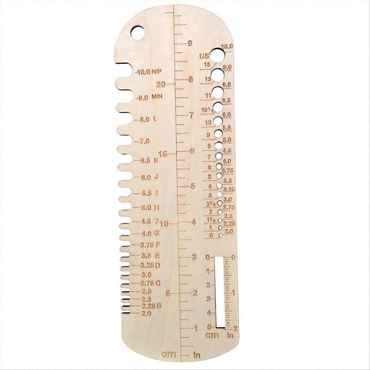 Sock Knitting Ruler Knitting Needle Size Gauge Measuring Tool for DIY