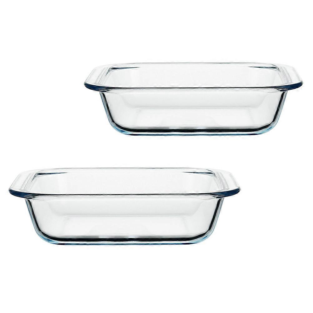 Baking Tray Glass 2Pcs for Food Baking and Kitchen Use