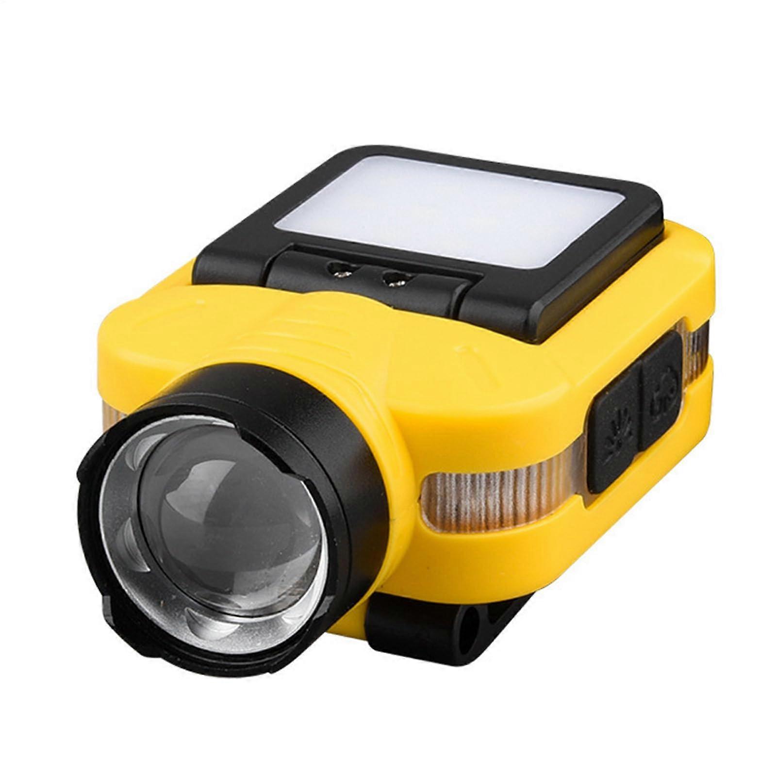LED Hat Light with Smart Motion Sensor, USB Rechargeable Waterproof Clip On Headlamp for Camping