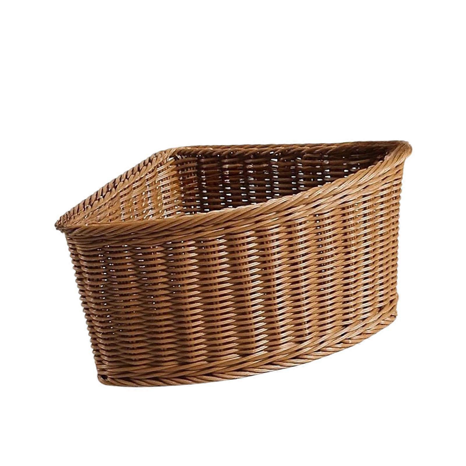 Corner Storage Basket Home Decor Storage Bin Decorative Multipurpose Triangular