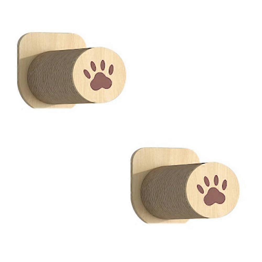 Wall Mounted Cat Climbing Frame with Solid Wood Shelves Space Saving Cat Hammock Platform