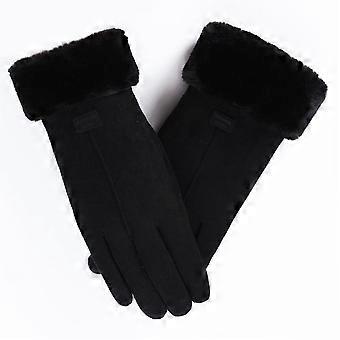 Set di 3 guanti invernali caldi con dita compatibili con touchscreen, antivento, foderati in pile, spessi e caldi.