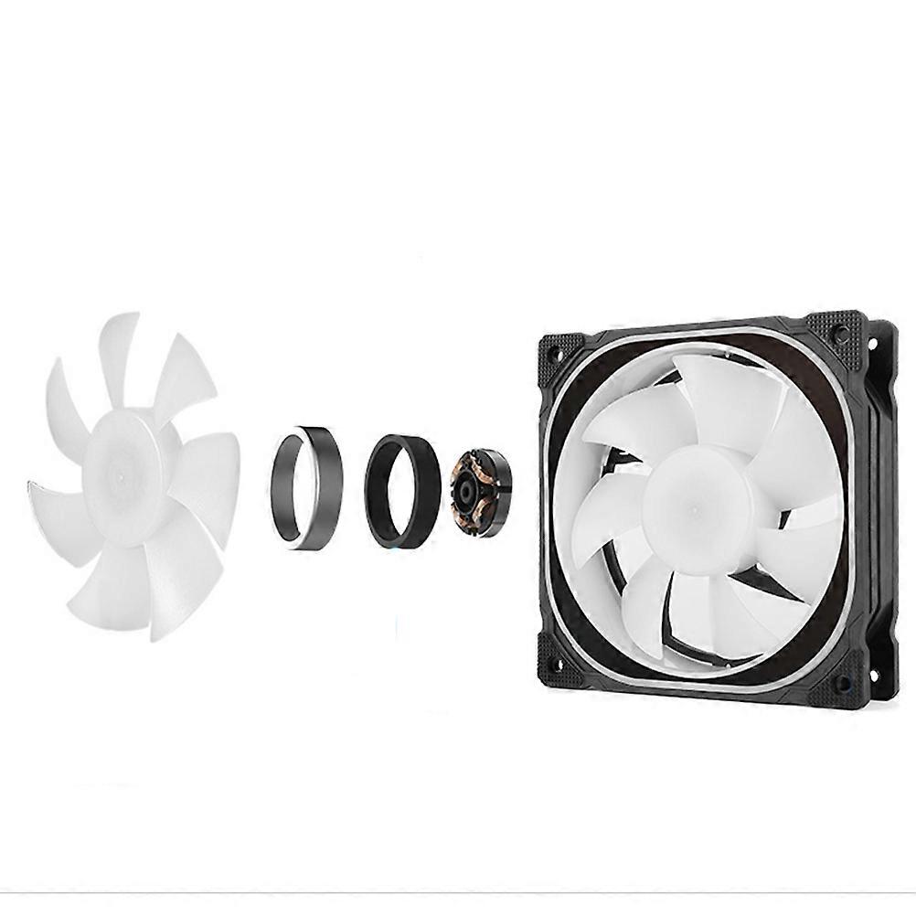 Ventola di raffreddamento per PC da 12 cm con LED RGB, include 1 set e controller.
