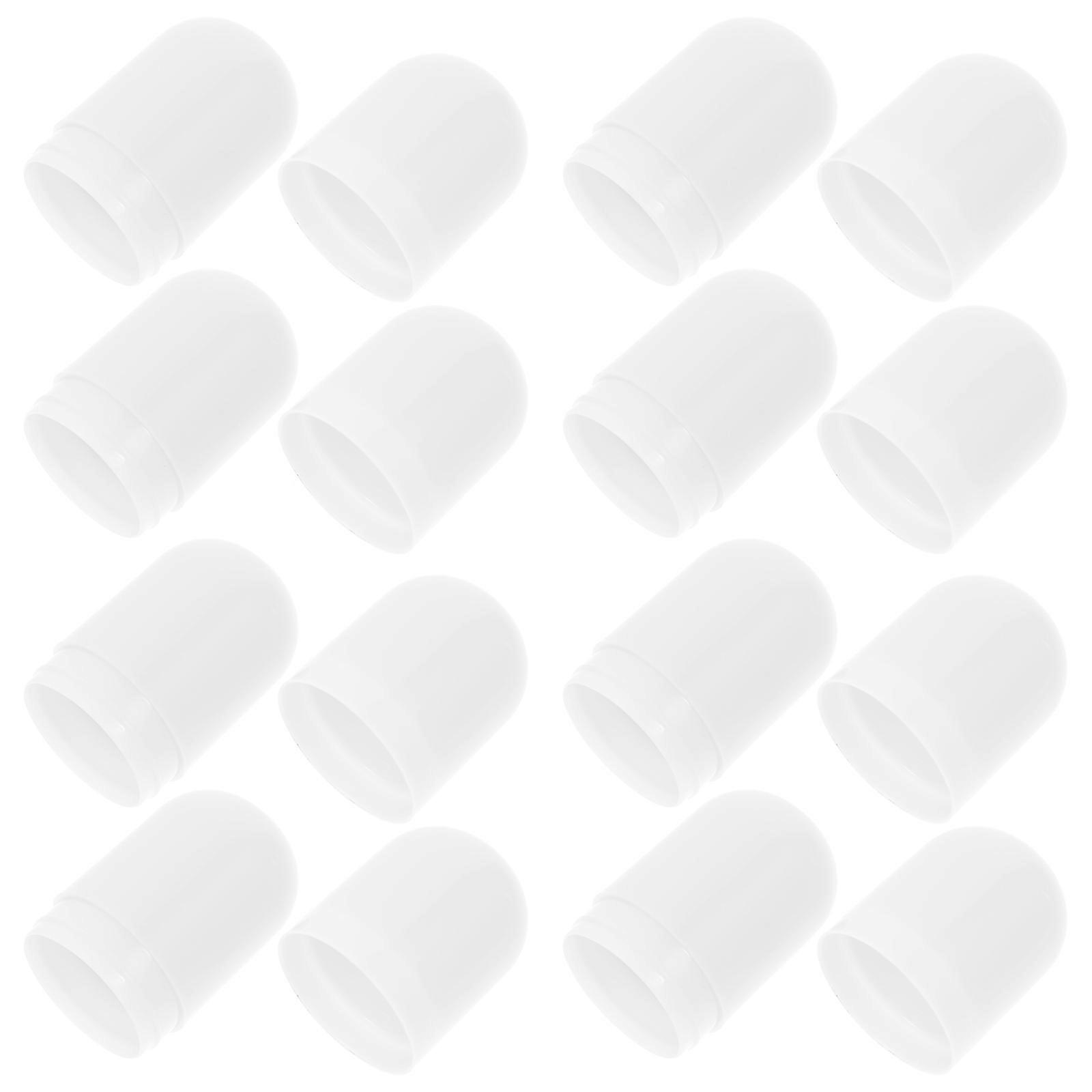 Mini Empty Lipstick Tubes for Storage 8Pcs White Plastic Capsules