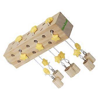 Duurzame houten speelmat voor papegaaien, interactief voor klimmen, springen en spelen. Helpt verveling bij huisdieren (meerkleurig).