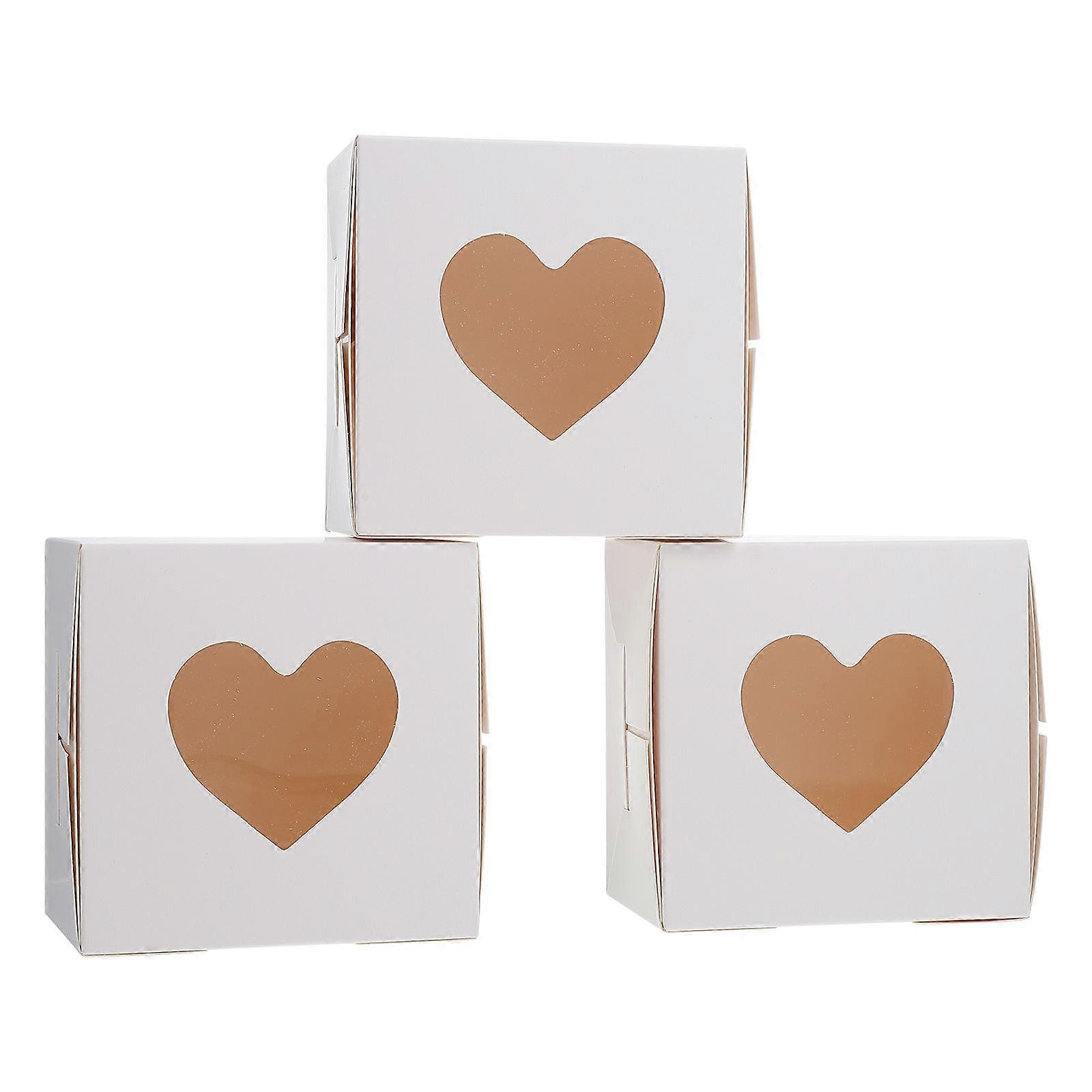 Cake Packaging Box for Storage Use 20Pcs Creative White Paper Boxes with Window