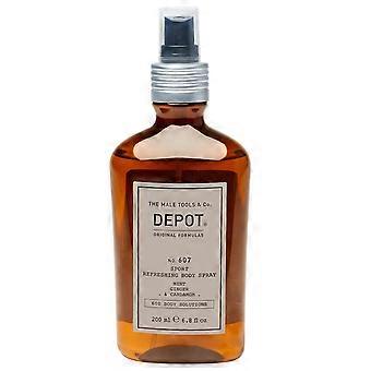Depot 600 Body Solutions Nr. 607 Botanischer Komplex Erfrischendes Körperspray für Gesicht und Körper Minze, Ingwer & Kardamom 200 ml