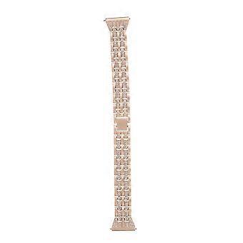 Mesh Stainless Steel Watch Band 5 Active 4 5 Compatible Women Daily Use Light Yellow Round Beads 1Pcs