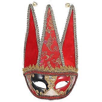 Maska półtwarzowa w stylu weneckim Maska kostiumowa karnawałowa Świąteczna maskarada Fantazyjna maska balowa Dress Up Mask (Czerwony, Mężczyzna)