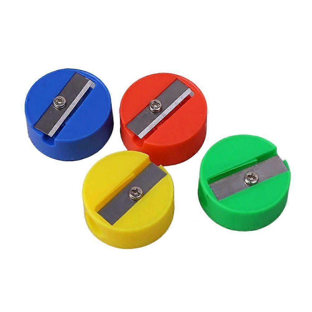 100pcs Plastic Round Design Sharpener Pencil Sharpener Handheld Sharpener