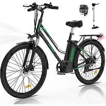 HITWAY 26" Electric Bike - 7 Speeds - Removable Battery 36V 12AH 250W - Black E-Bike