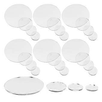 40pcs Reusable Round Acrylic Sheets Acrylic Discs Miniature Dolls Base DIY Materials