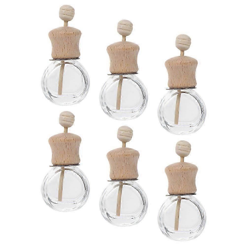 Car Scent Diffuser Clip-On Perfume Diffuser Bottle, Glass & Wood, 30 Pack, for Car Air Vent, Long-Lasting Aroma, Leak-Proof
