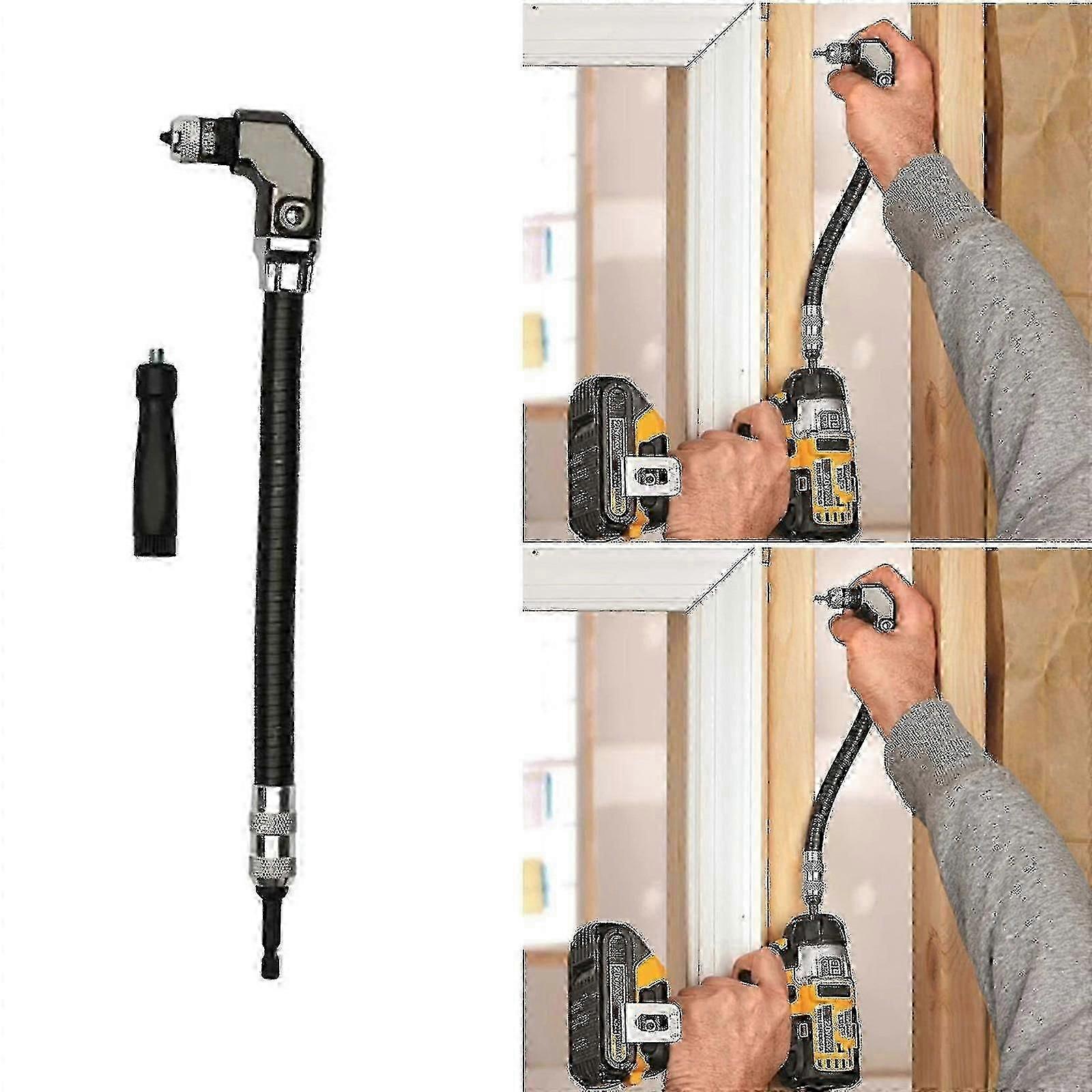 90 Degree Right Angle Electric Drill Corner Tool Three Jaw Chuck Adapter Accessory Tool