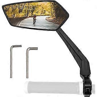 Arkham bicycle mirror, HD extra large mirror, impact-resistant real glass, bicycle mirror left handlebar 21-25.4 mm, electric rearview mirror bicycle 