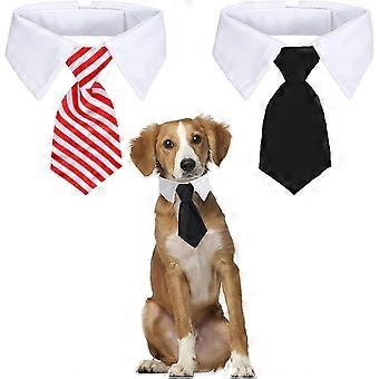 Pet Tie, Cat Collar, Dog Collar, 2 Pieces Ties, Bow Tie, Dog Collar, Pet Bow Tie, Suitable for Pets such as Kittens and Puppies