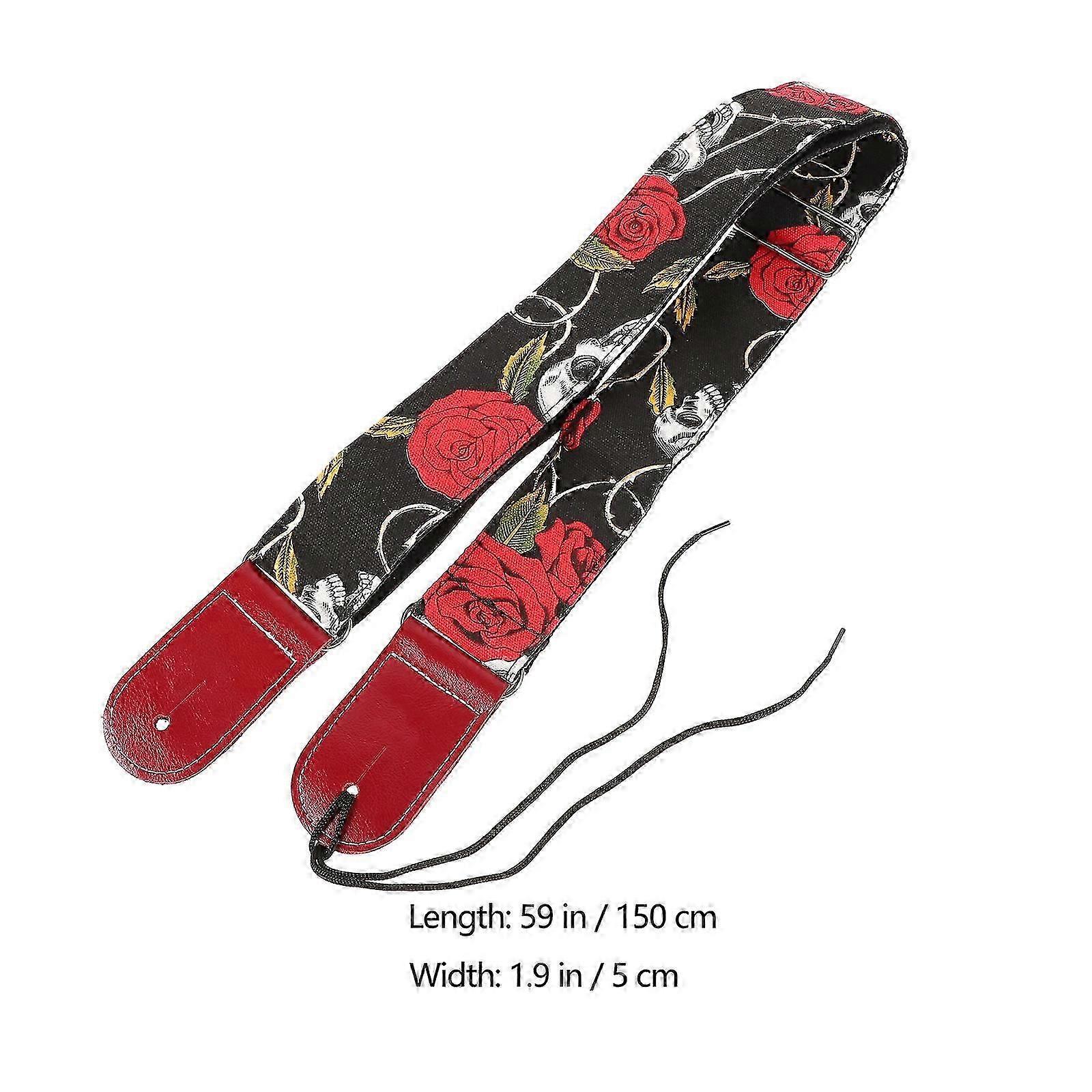 Guitar Strap - Durable Cotton Canvas Shoulder Strap for Multiple Guitar Types