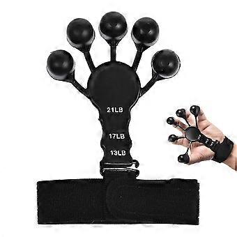 2025 Finger Grip Strength Trainer Adjustable in 6 Levels for Strength, Fitness, Black 26-27