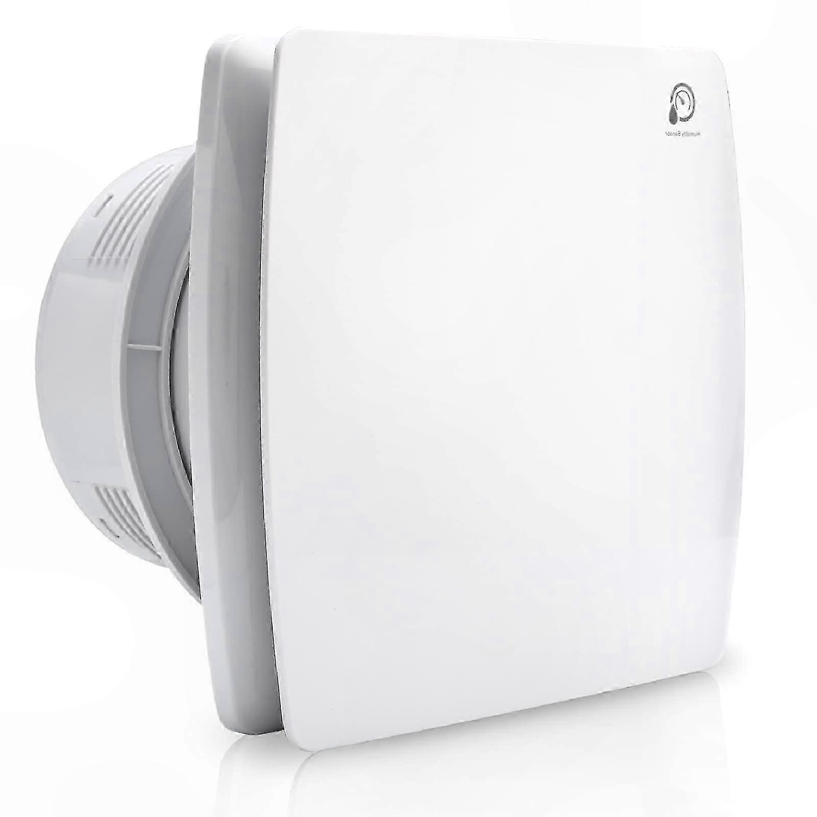 150mm Bathroom Extractor Fan with Humidity Sensor, Timer, Quiet Operation, Backdraft Valve
