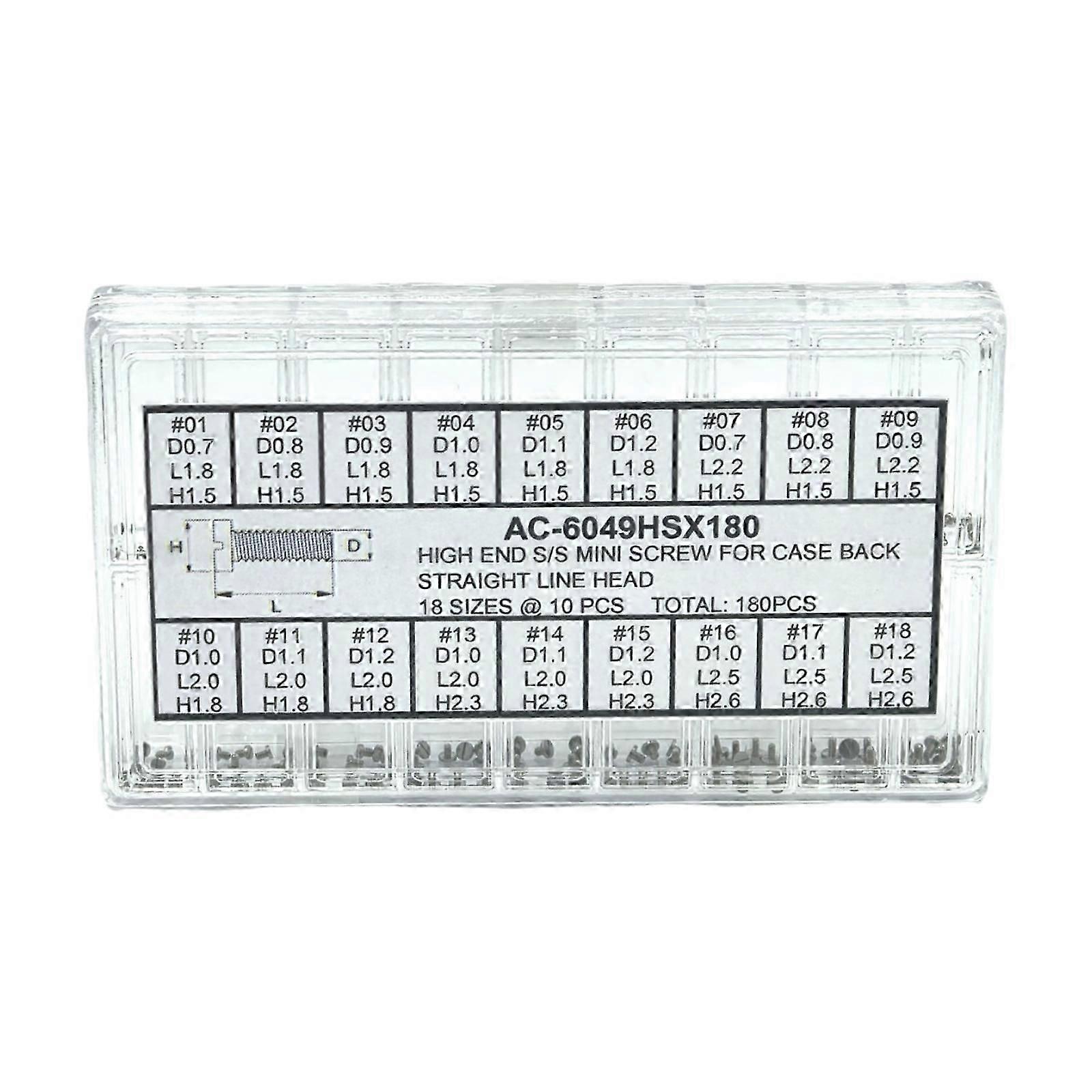 180pack Micro Screws Assortment Small Machine Thread Precision Screws Suitable for Various Repairs Multicolor 26-27