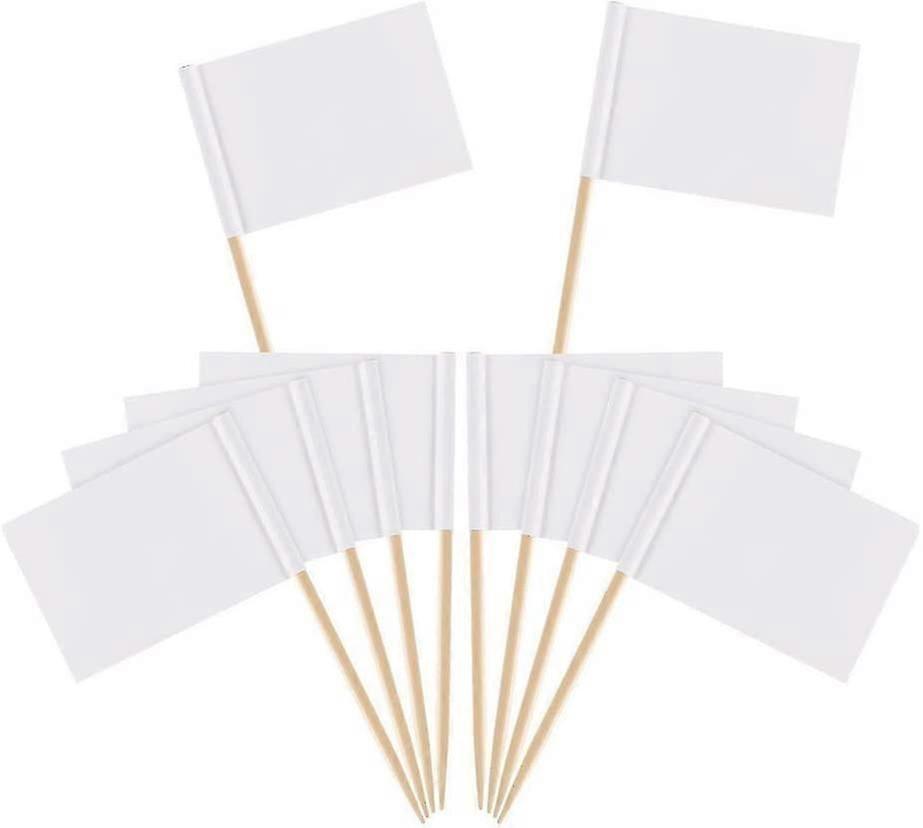 Blank Toothpick Flags Cheese Markers Blank Flags Label Marking (100)