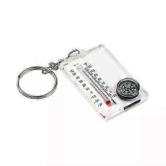 Outdoor carabiner, compass, pointer, mini keychain, compass, key hook, camping tool compass carabiner