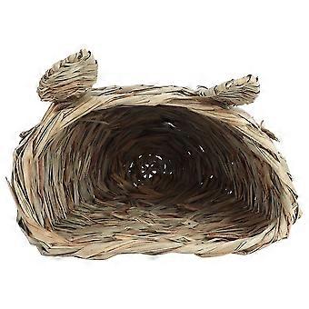 Olkipunoksen kanin pään muotoinen chinchilla hamsteri siili ruoho lämmin talon pesä