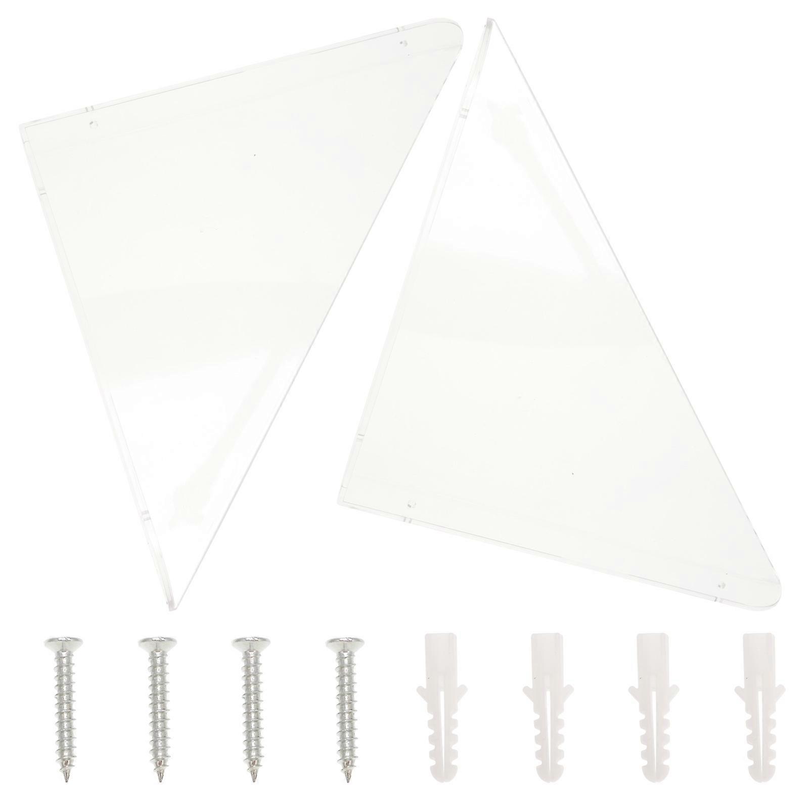 Acrylic Wall Mounted Corner Shelf for Storage 1Set