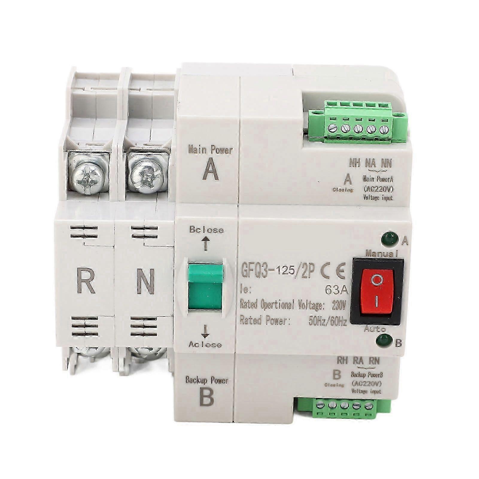 High quality AC230V dual power automatic transfer switch engine mains