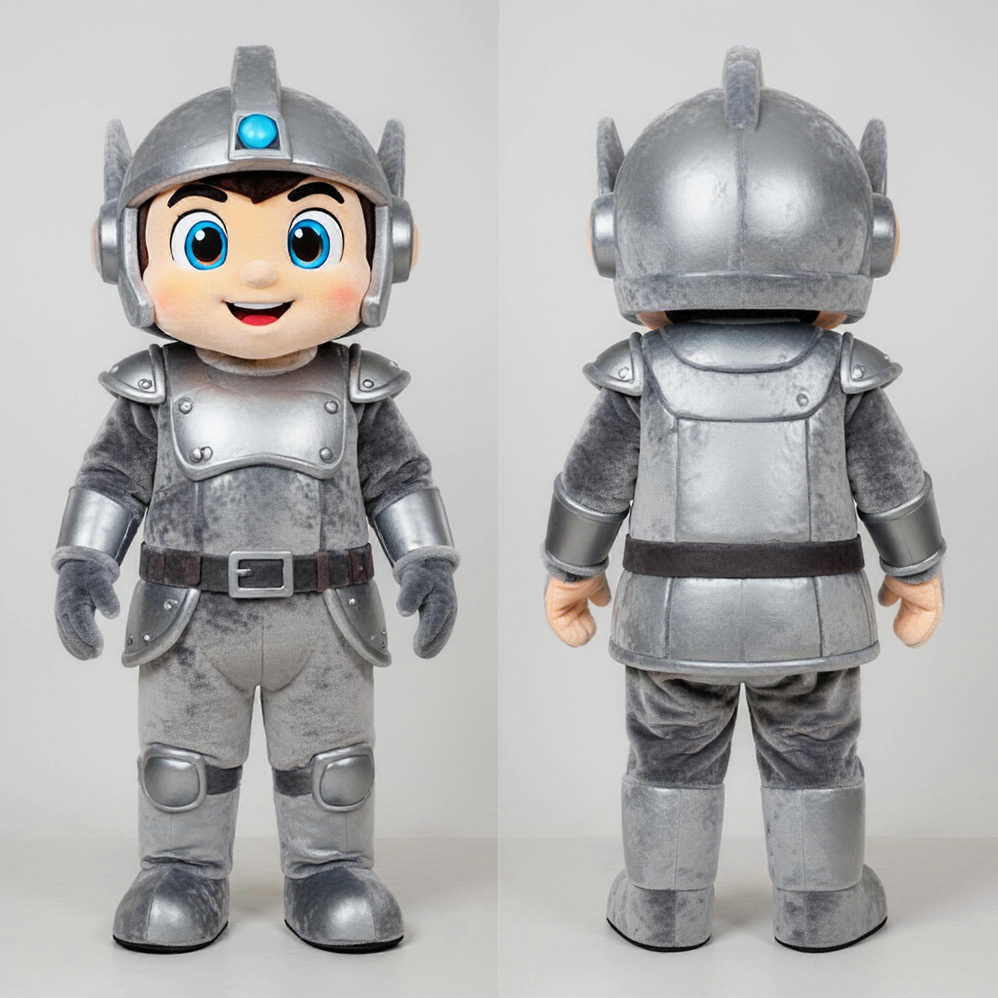 MASTICOT Silver Plush Air Force Soldier Mascot