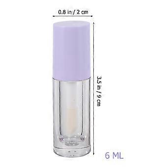 Violet Lip Gloss Tubes for Storage Use 10Pcs with Brush Head Inside