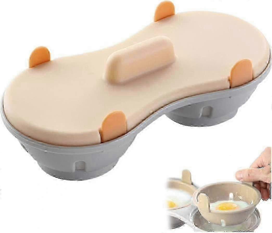 1pcs Microwave Poached Egg Steamer Kitchen Gadget(orange)