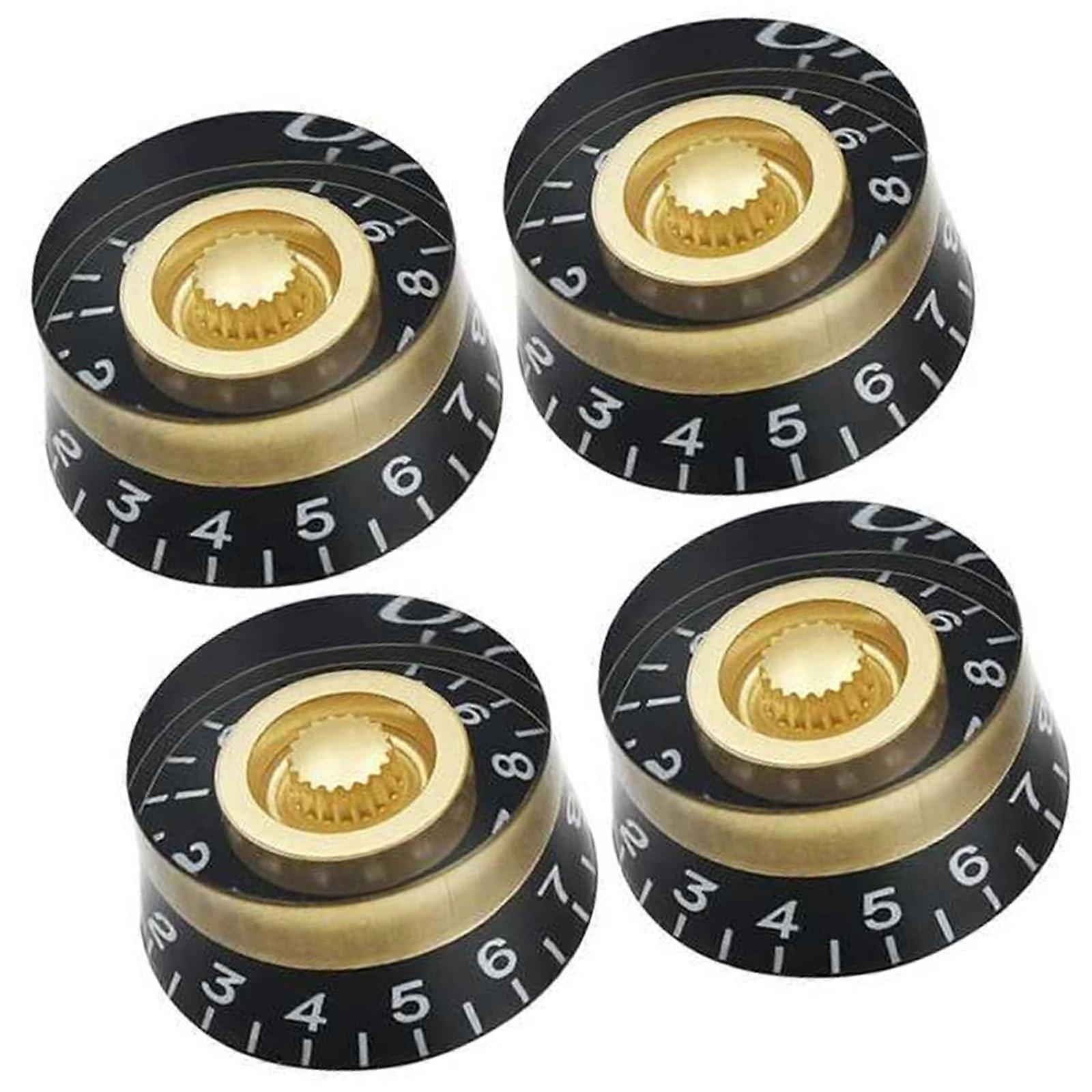 4pcs Acrylic  Hat Guitar Control Knobs Set for Electric Guitar Volume Tone Quick Restoration