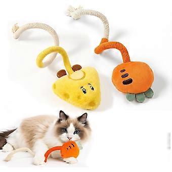 Lot de 2 jouets à mâcher en corde pour chat, jouet interactif en coton pour le nettoyage des dents et le jeu, résistant aux morsures.