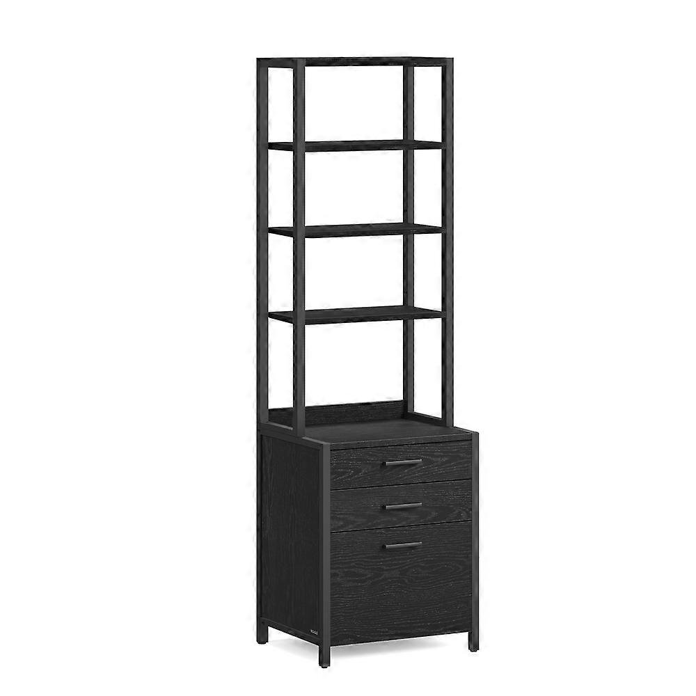 Home Office Filing Cabinet with Height-Adjustable Open Sh
