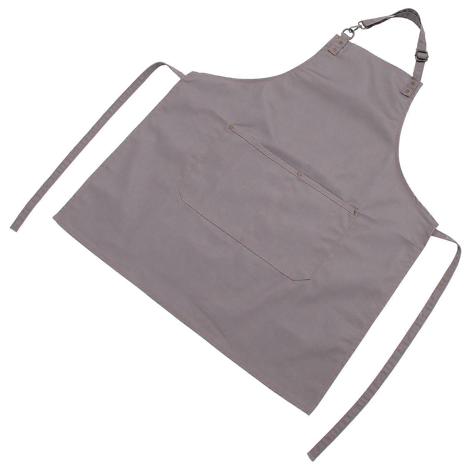 Multi-Purpose Cafe Shop Apron for Kitchen Use 2Pcs Grey Set