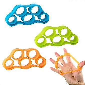 Set of 3 Silicone Finger Strengtheners for Finger Exercise and Rehabilitation.