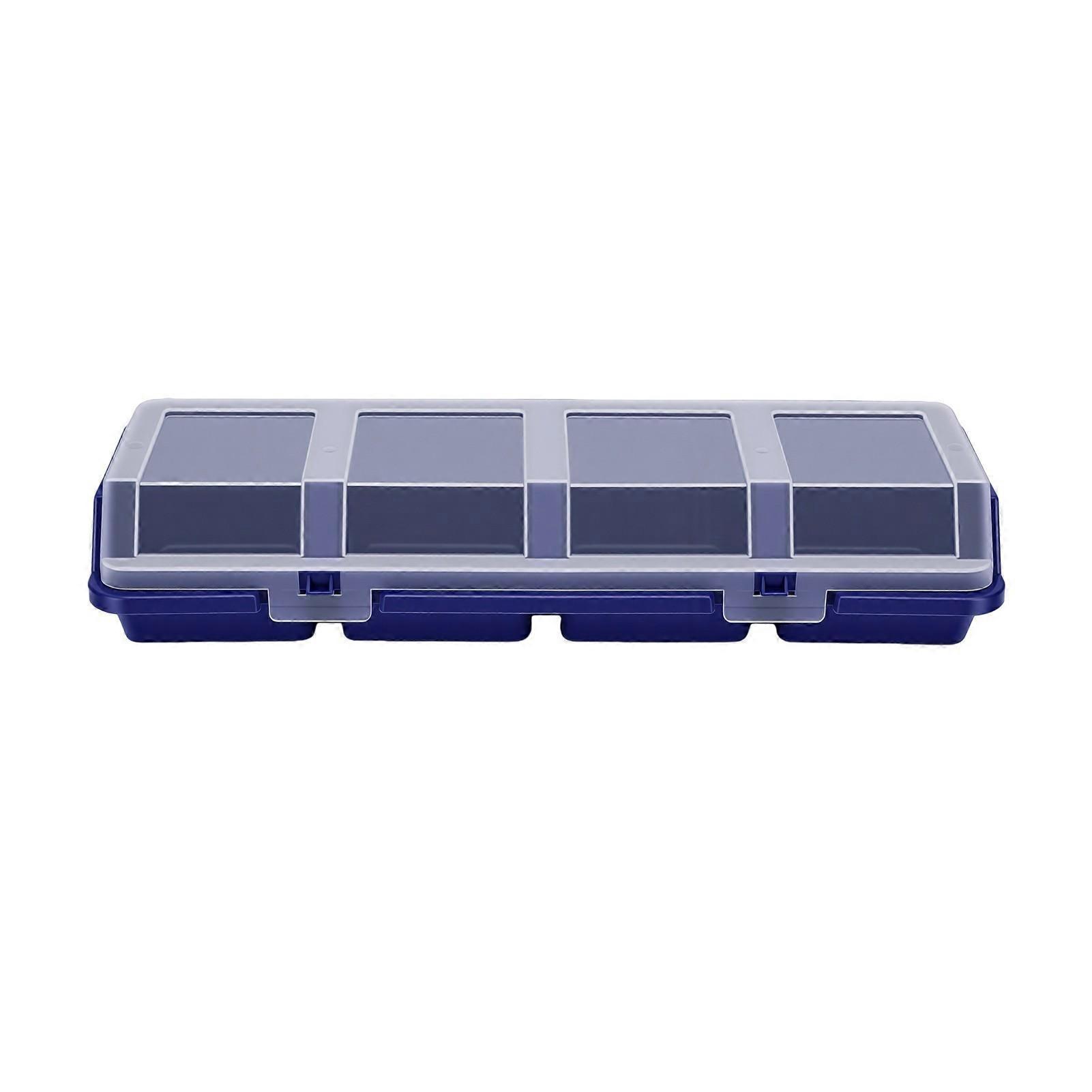 6pcs Screw   Storage Box 4 Compartment Nails Sorting Divider Toolbox for Garage Workshop   Blue