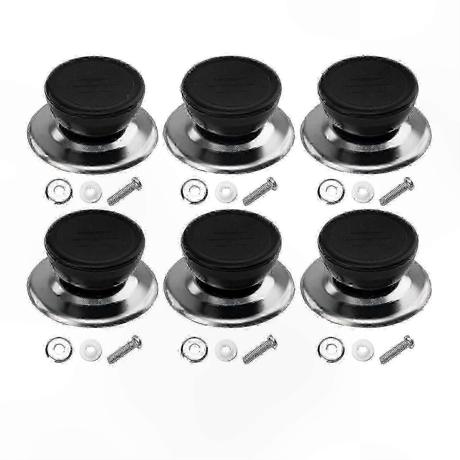 Replacement Knobs for Pot Lids, 6-Pack Cookware Handles for Kitchen Pan Lids