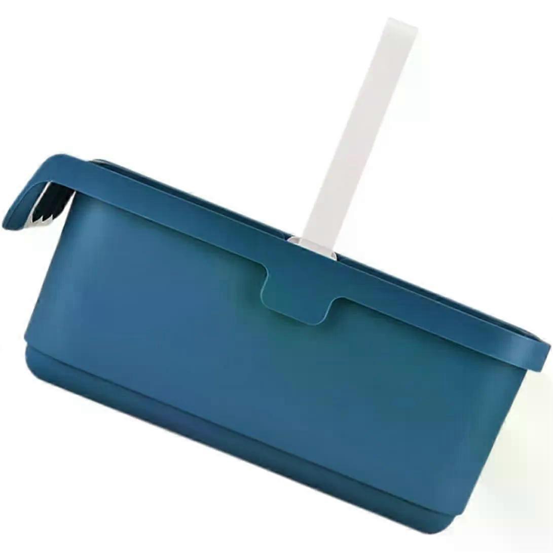 Bucket for Cleaning Plastic Rectangular with Handle and Wheels