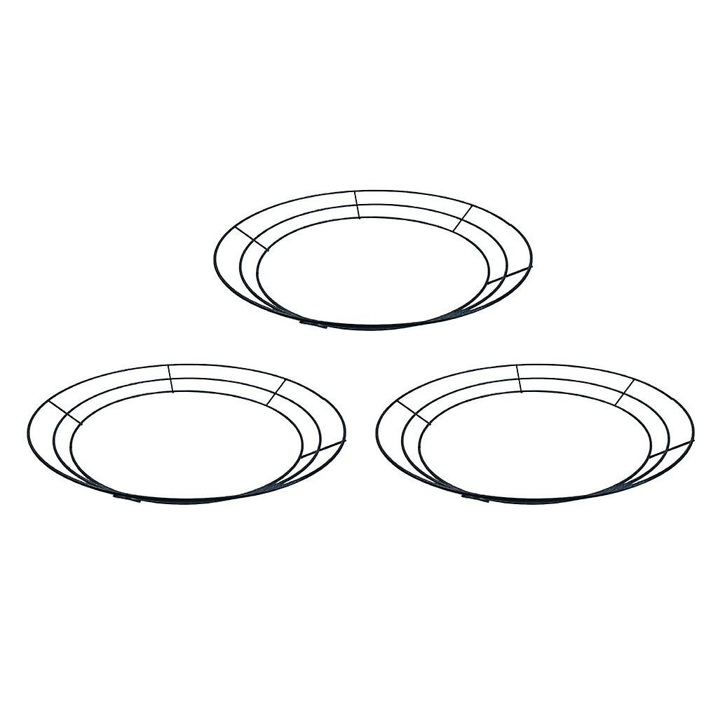 3pcs metallo fiore corona cornici corona verde telaio per festa di natale 14 pollici