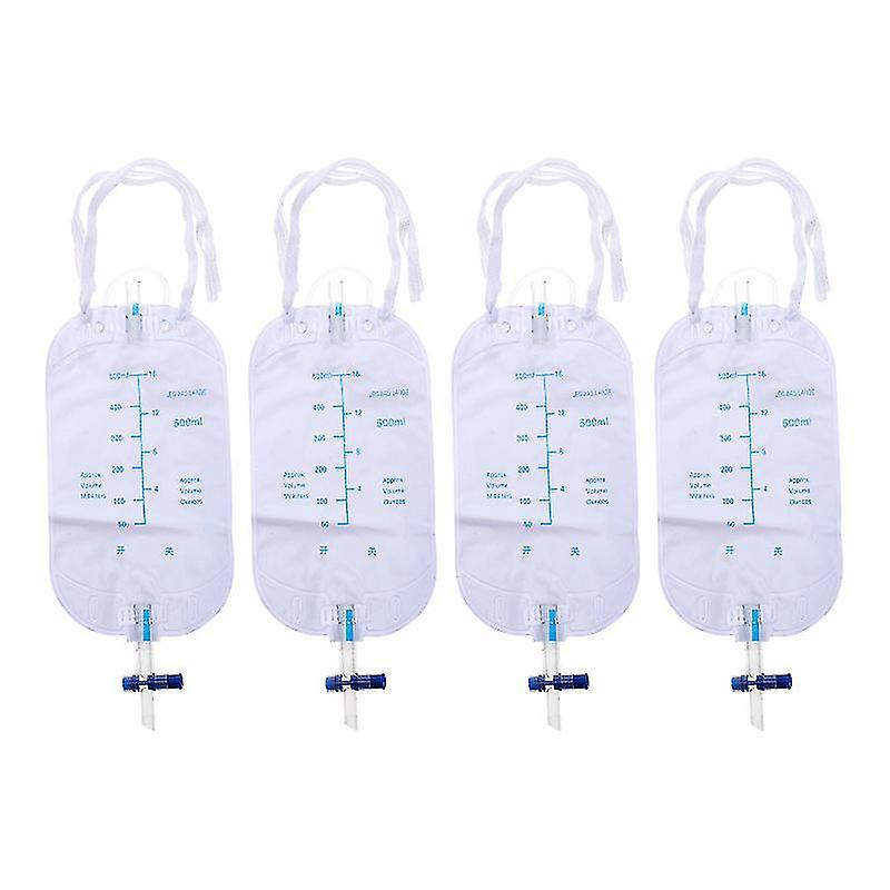 24X13cm Assorted Color Plumbing Valves 4pcs Elder Urine Drainage Bags Disposable Urine Storage Pouch