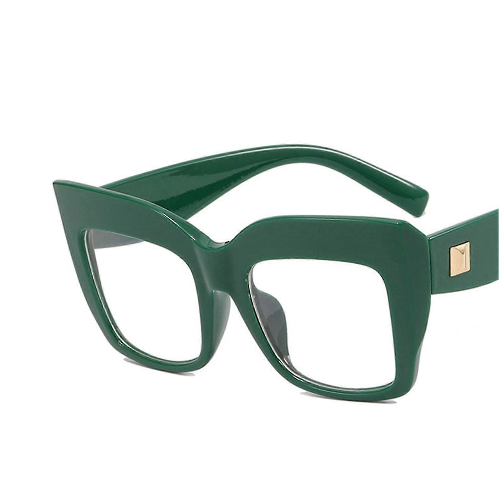 Large Oversized Bold Frame Clear Lenses Anti-uv Block Glare Eye Protection For Anti Fatigue Unisex Use