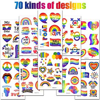 LGBTQ Temporär-Tattoos & Regenbogen-Fahnen – Bunte Sticker Für Pride-Partys & Events