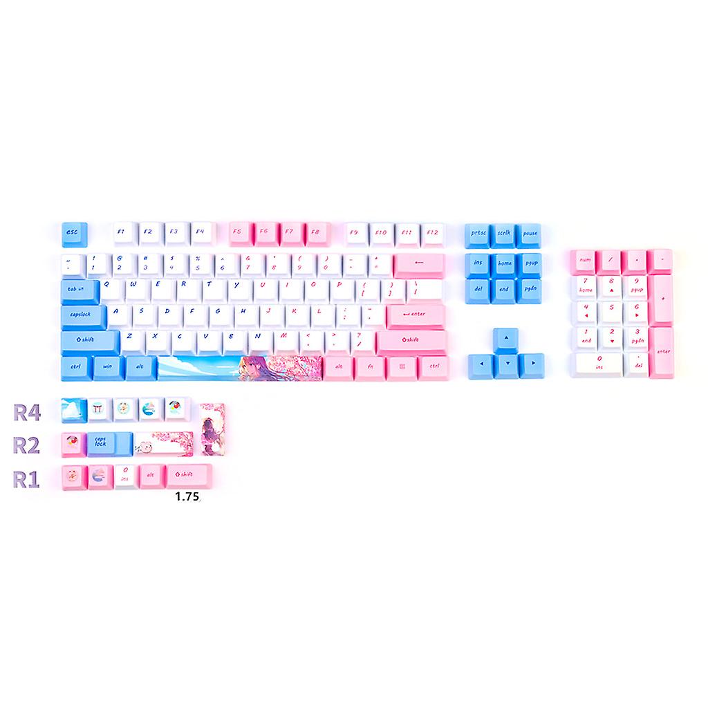 Keycap Dye Sublimation OEM Profile Mechanical Keyboard PBT Keycap 118Keys/Set