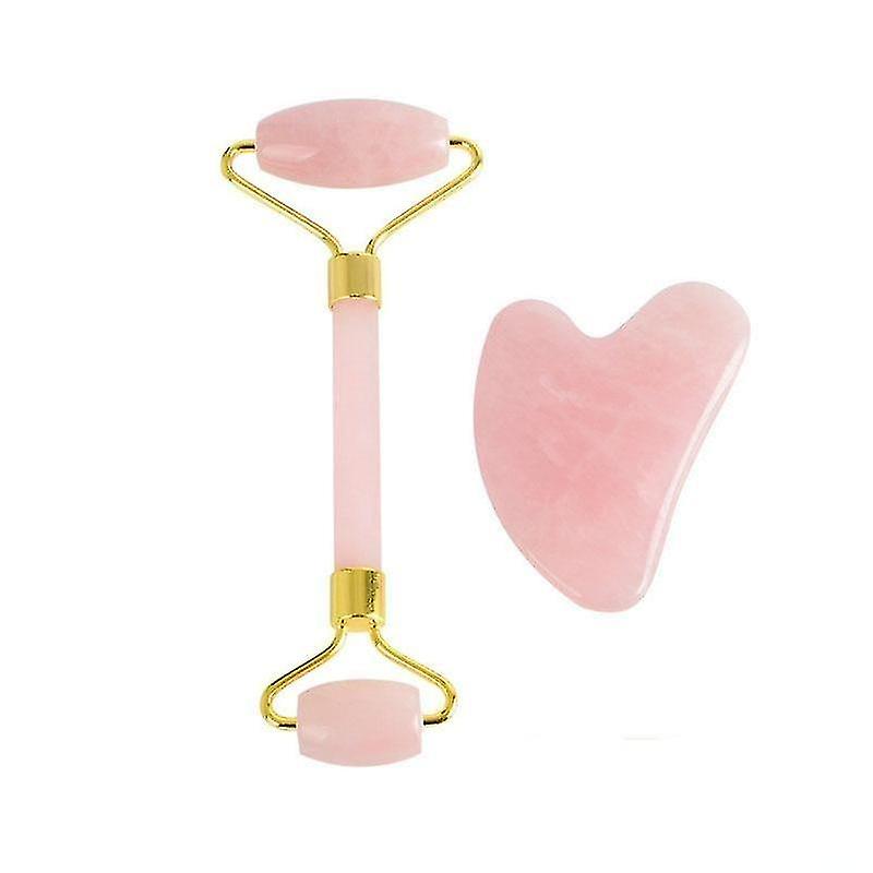 Pink Set A Natural Jade Roller Box