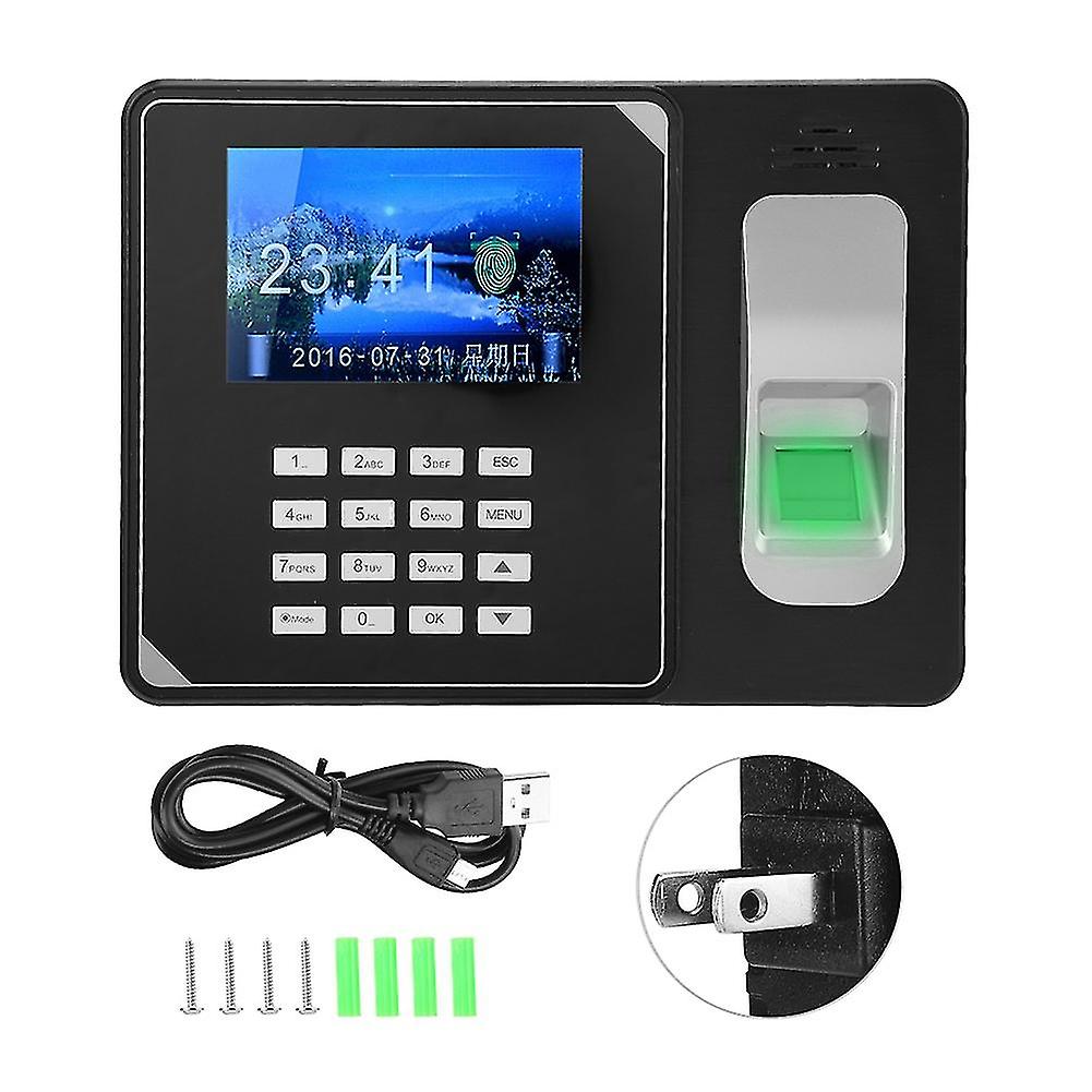100-240V Smart Password Biometric Fingerprint Attendance Machine With Lcd Screen(us Plug)