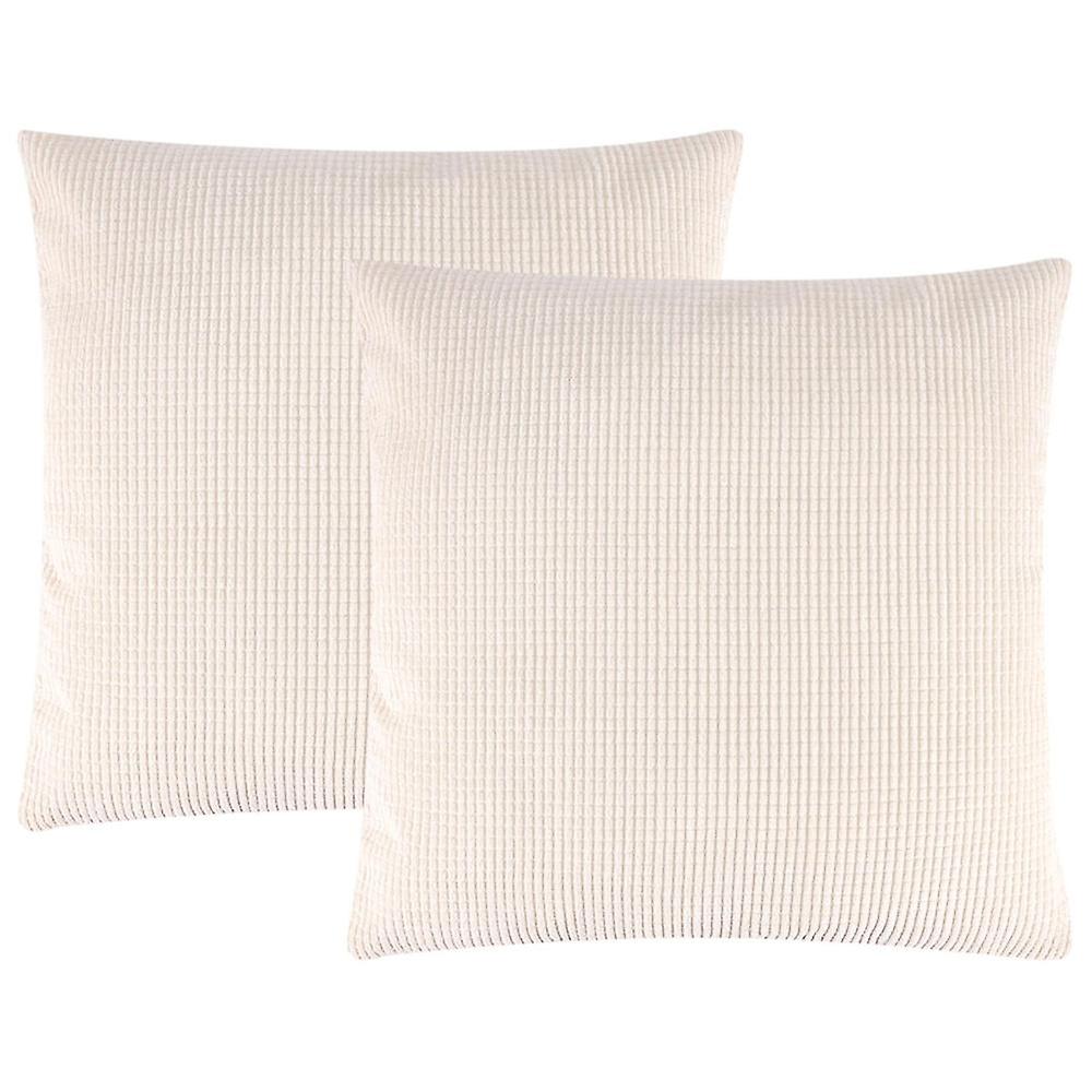 Pack Of 2, Corduroy Soft Solid Christmas Decorative Square Throw Pillow Covers Set Cushion Case For