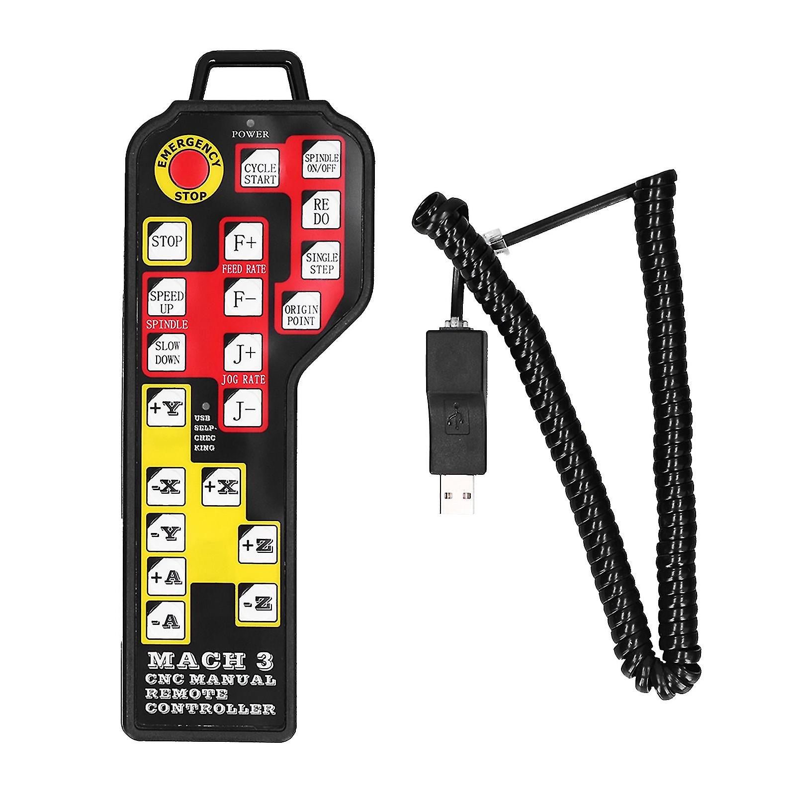 Usb Handwheel 4 Axes Electronic Handbrake Remote Manual Controller For Mach 3 Cnc Control